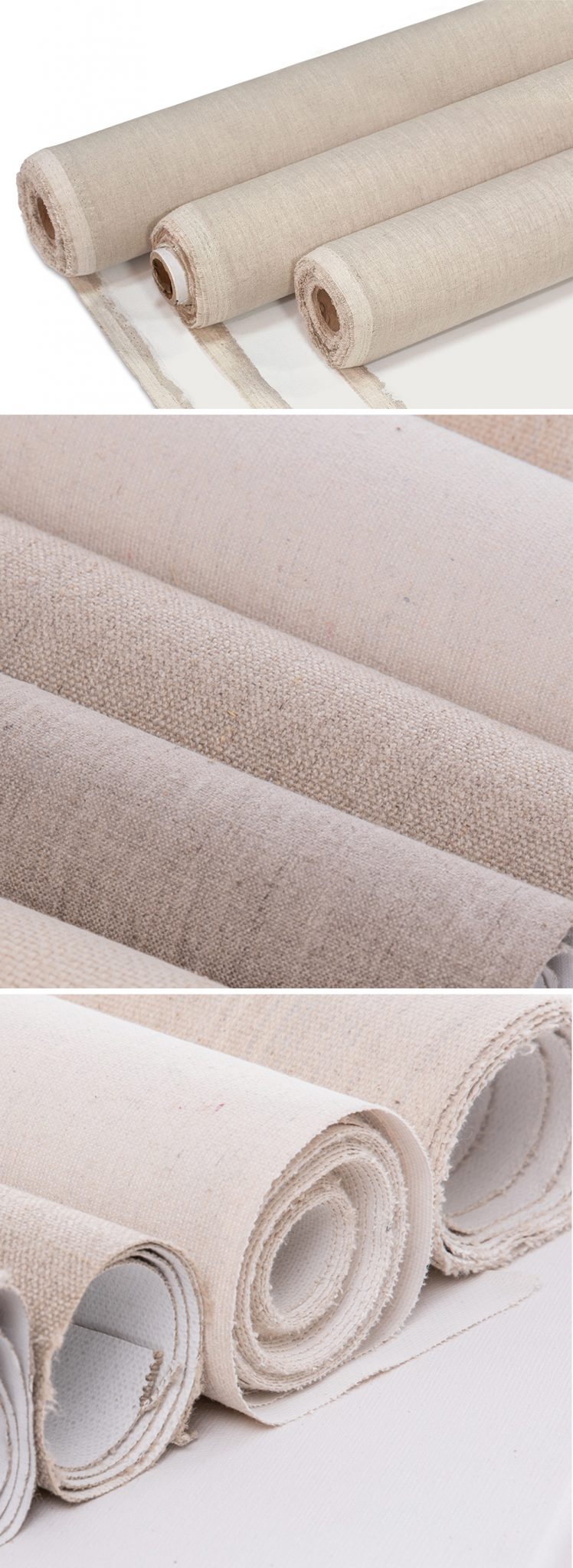100 Linen Double Primed Canvas Rolls For Painting HANHAI ARTS