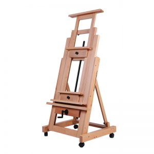 Adjustable Single Metal Handle Studio Beech Easel - No.HH-EL002