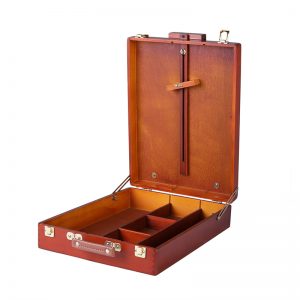 Portable Dark Red Table Top Easel Box - No.HH-EBX002