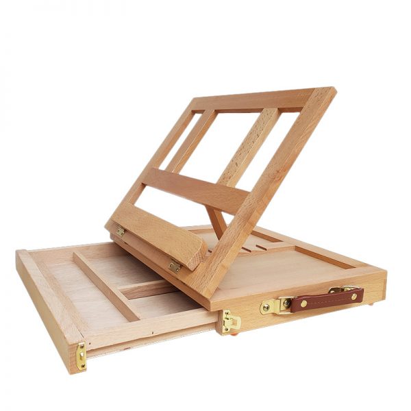 Adjustable Wood Desk Table Easel with Storage Drawer - No.HH-ES023