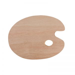 Oval Wooden Pallete For Painting - NO.HH-WPO30