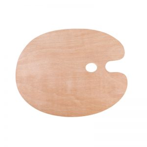 Large Oval Wooden Pallete For Painting - NO.HH-WPO40