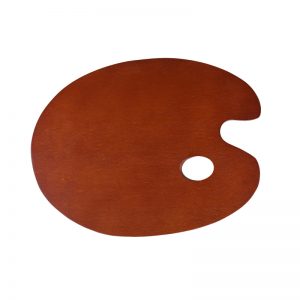 Oval Wooden Pallete For Painting - NO.HH-WPCO30
