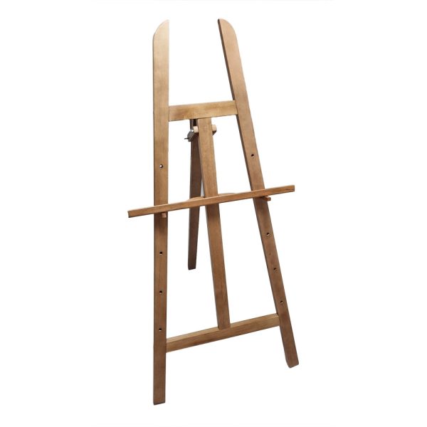 Wooden Artist Easel for Floor, Includes a Height-Adjustable Shelf - No.HH-EA017